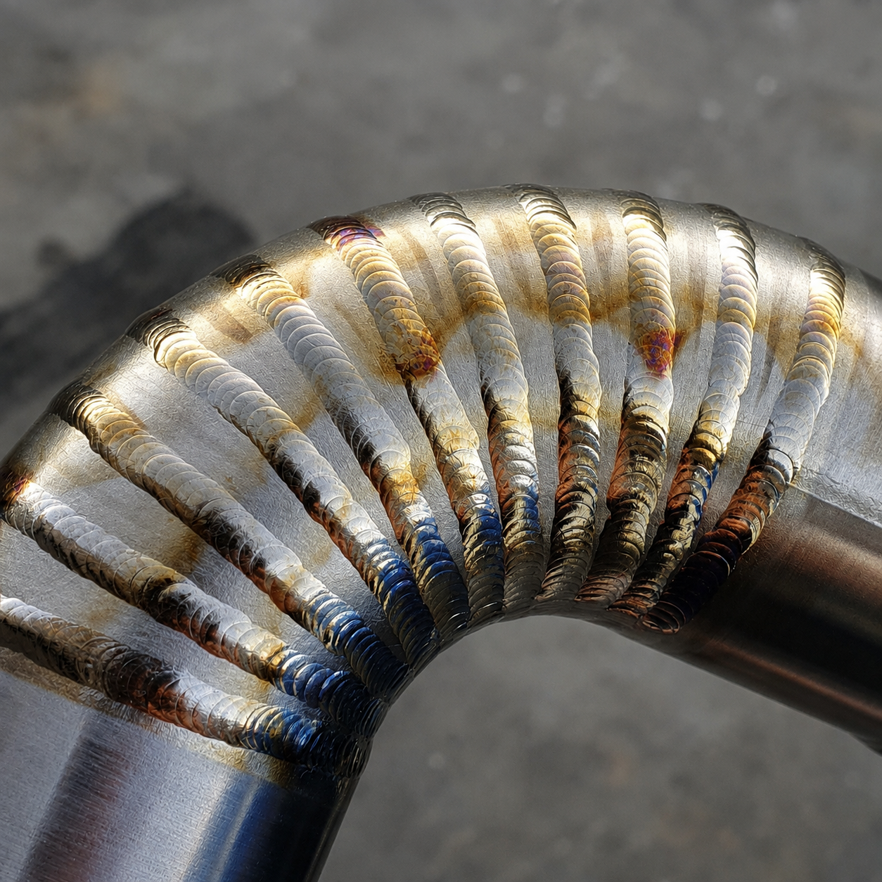 Titanium TIG welding detail