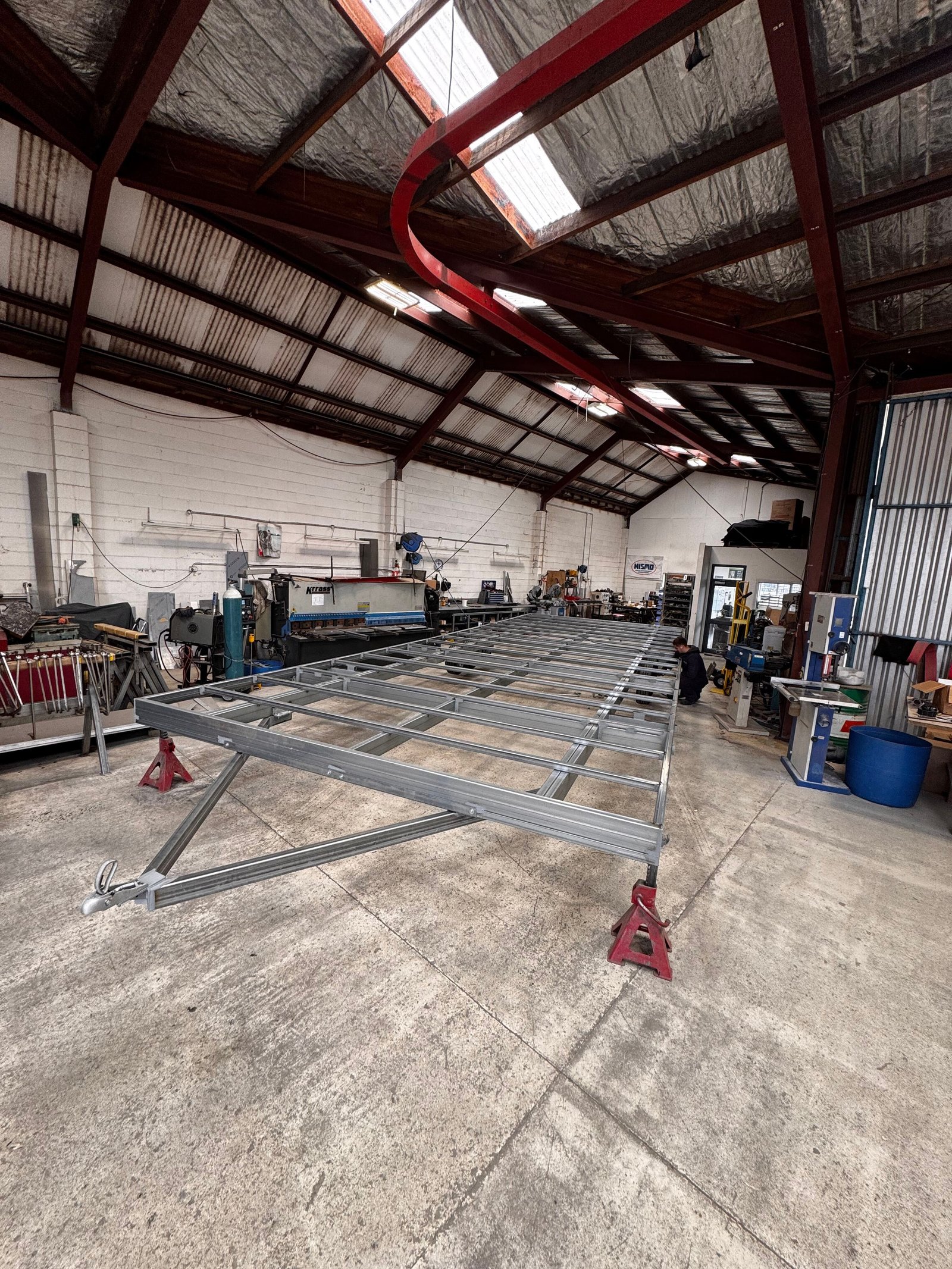 Large custom chassis fabricated in the Bays Engineering workshop